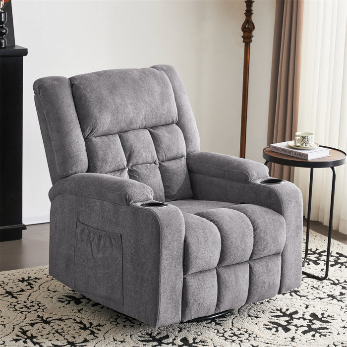 Furnimart 360° Swivel Rocker Recliner Chair