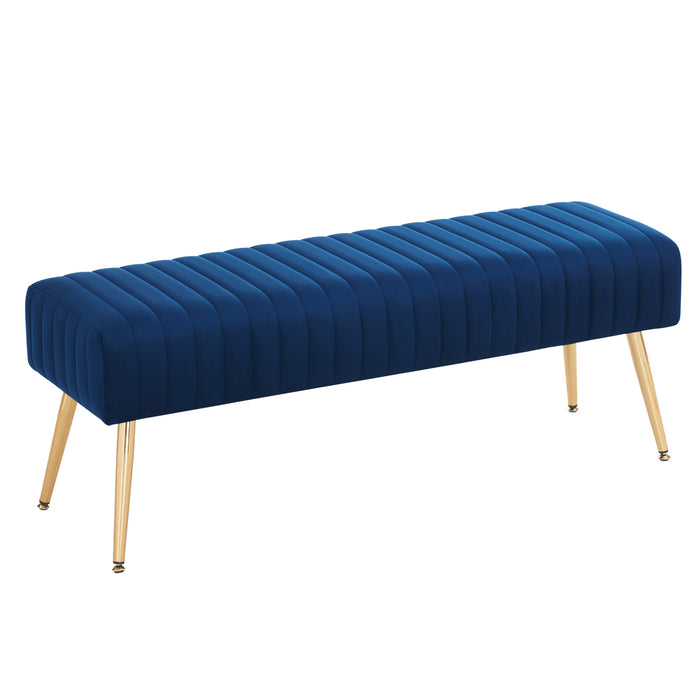 Bretton Velvet Upholstered Bench