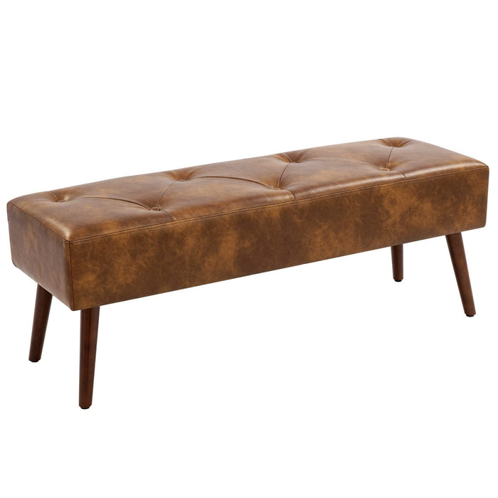 Bretton Faux Leather Bench