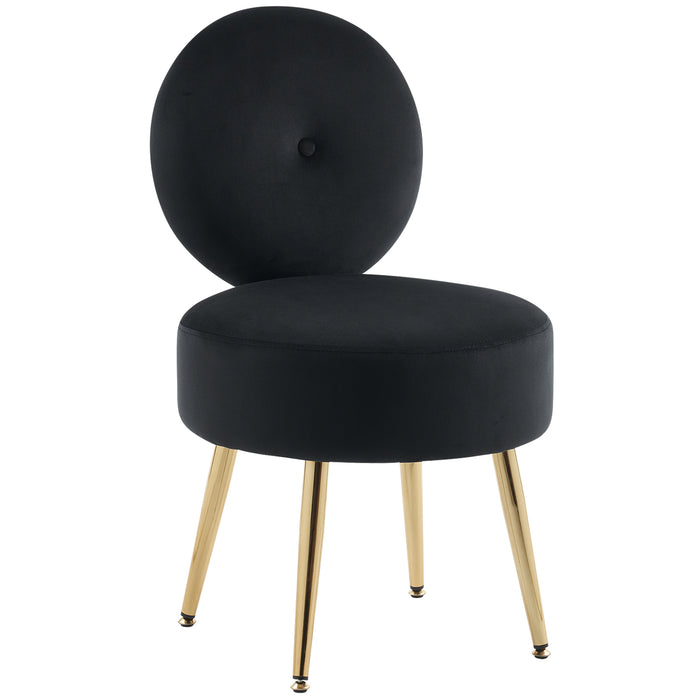 Eluislandy Velvet Upholstered Vanity Stool