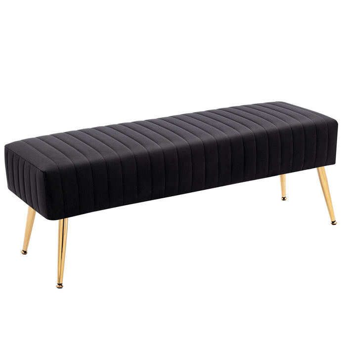 Bretton Velvet Upholstered Bench