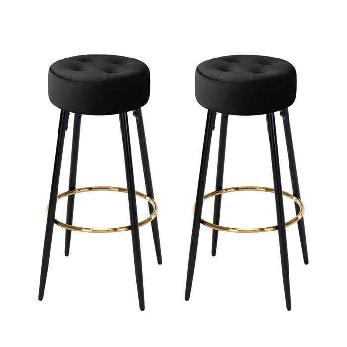 30-inch Minimalist Seattle Velvet Bar Stools