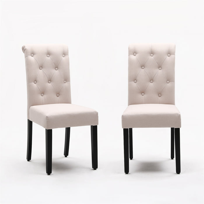 Charlotte Tufted Parsons Chair Set of 2