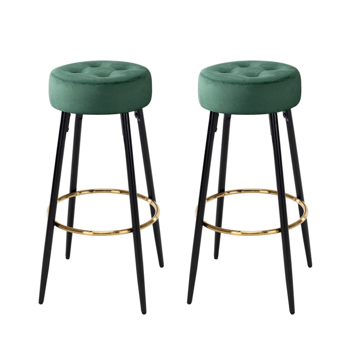 30-inch Minimalist Seattle Velvet Bar Stools