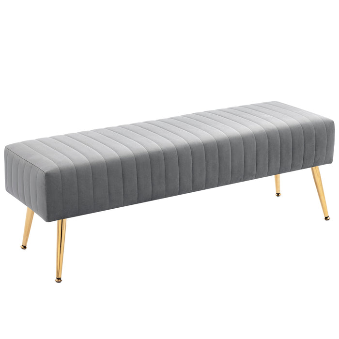 Bretton Velvet Upholstered Bench