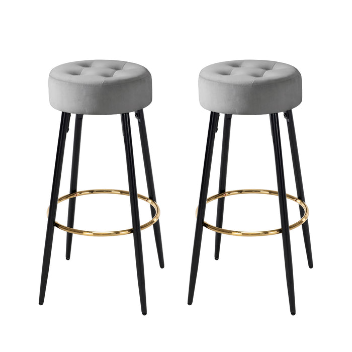 30-inch Minimalist Seattle Velvet Bar Stools