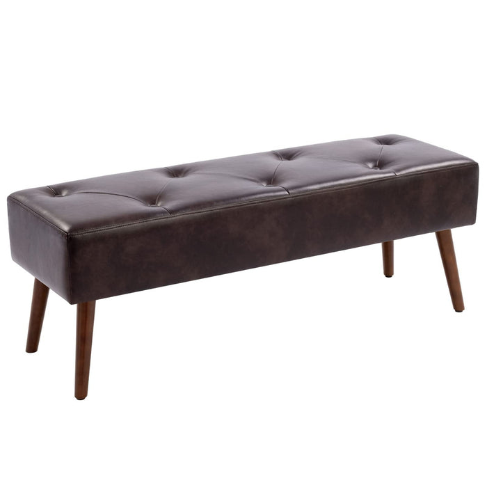 Bretton Faux Leather Bench