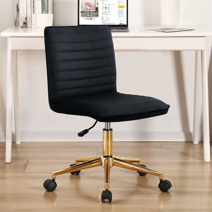 Auctin Upholstered Office Chair in Velvet