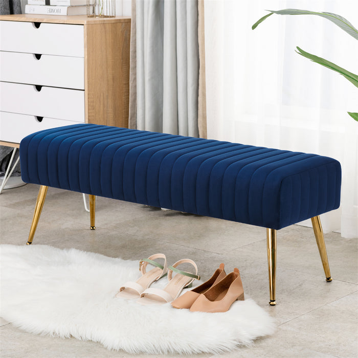 Bretton Velvet Upholstered Bench