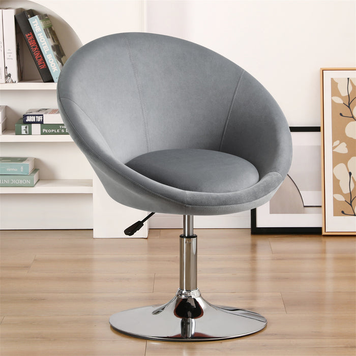 Ruelle Swivel Accent Barrel Chair in Velvet