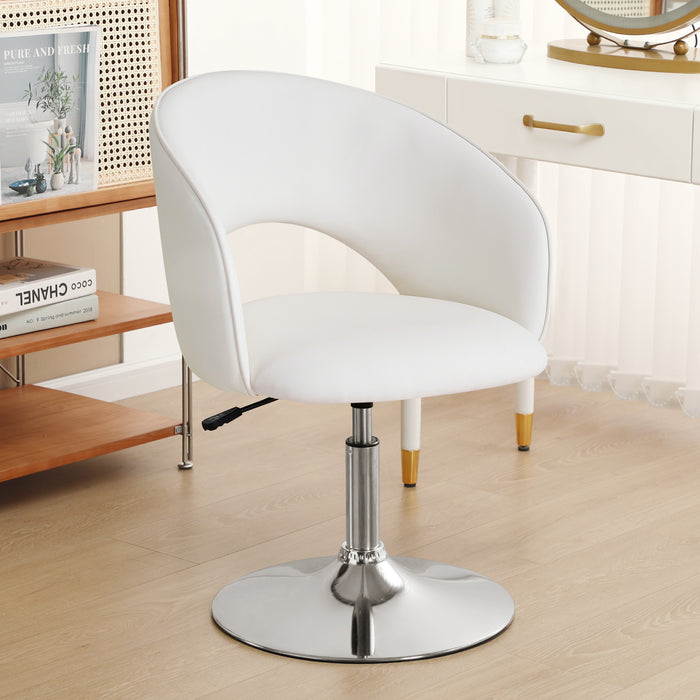 Matys Leather Swivel Accent Chair