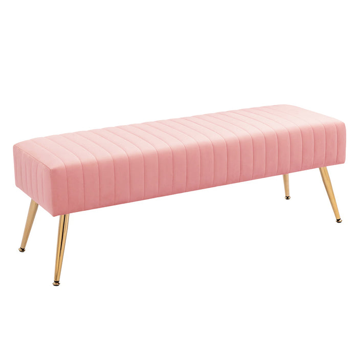 Bretton Velvet Upholstered Bench