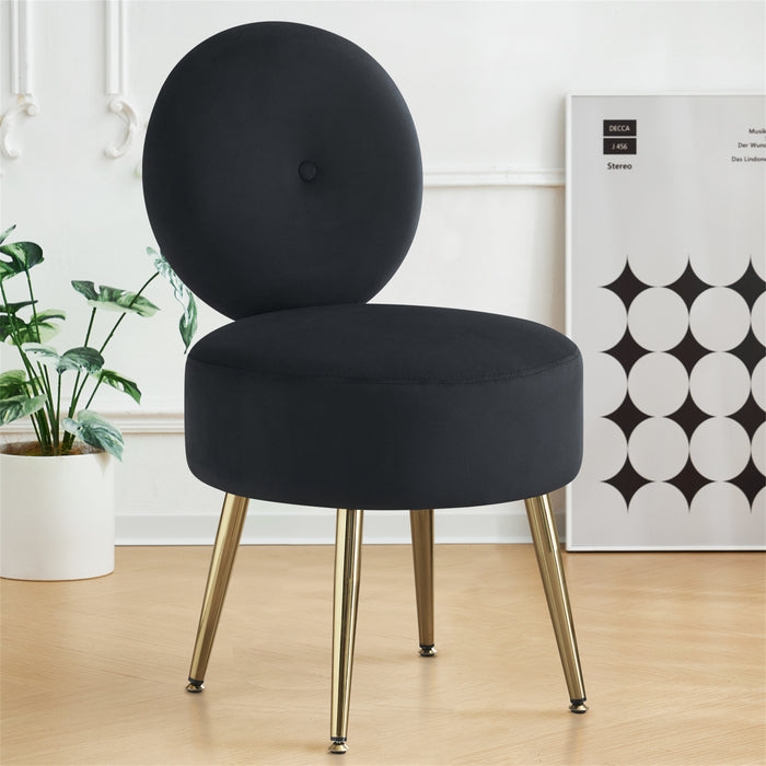 Eluislandy Velvet Upholstered Vanity Stool