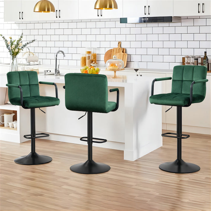 Crosdy Velvet Bar Stools