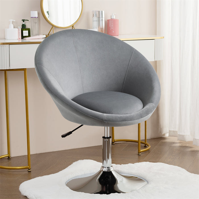 Ruelle Swivel Accent Barrel Chair in Velvet