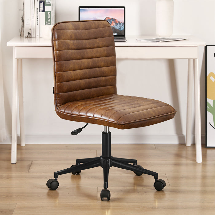 Auctin Upholstered Office Chair in Faux Leather