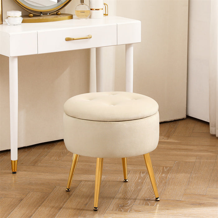 Marny Round Storage Stool