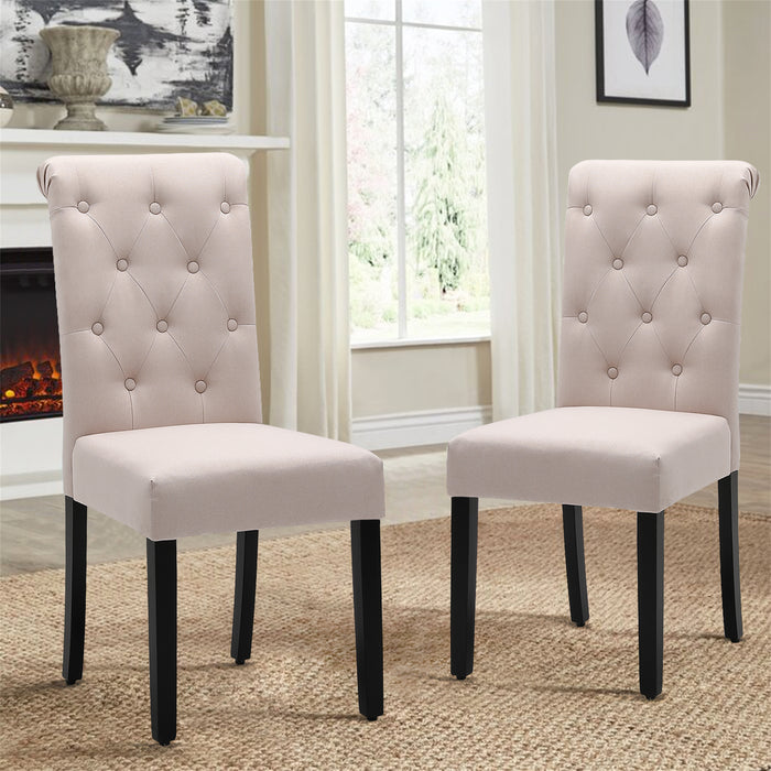 Charlotte Tufted Parsons Chair Set of 2