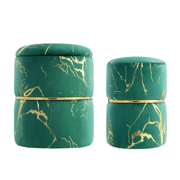 Sena Velvet Storage Ottoman