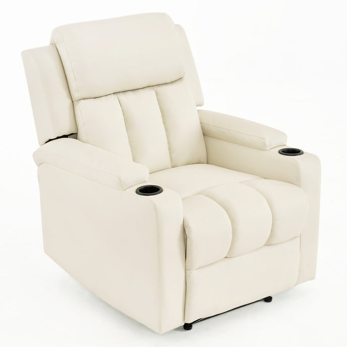 Cozy Overstuffed Upholstered Recliner