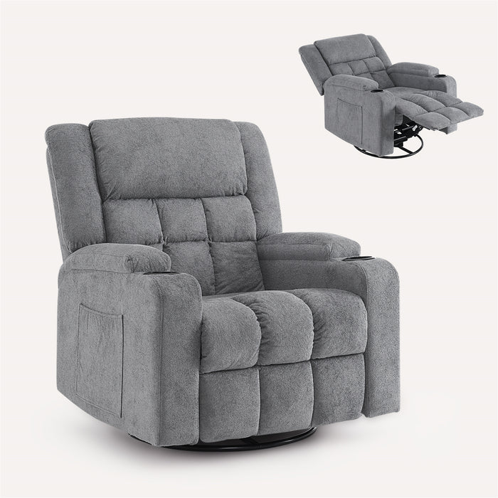 Furnimart 360° Swivel Rocker Recliner Chair