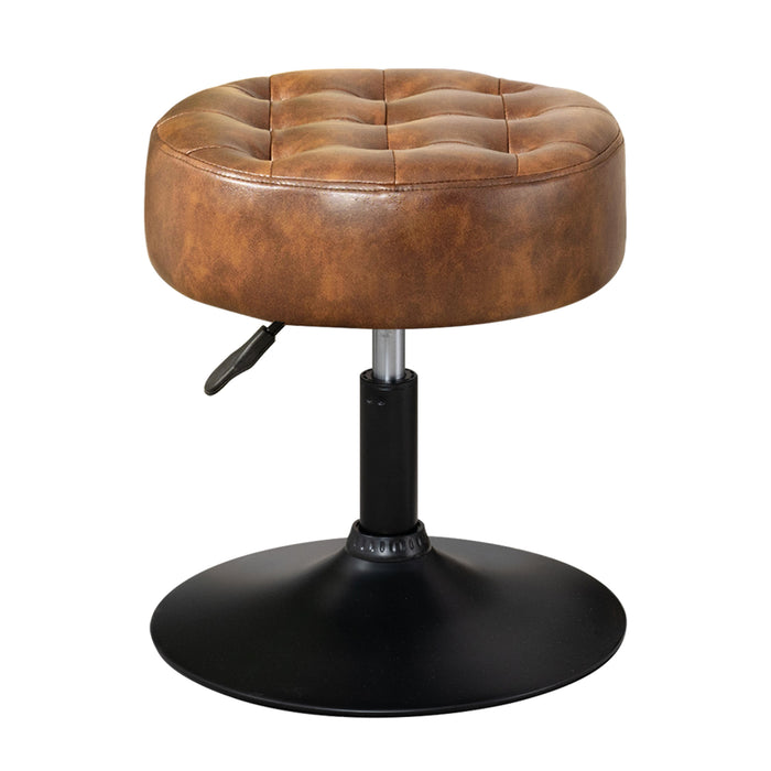 Adrienne 16.5" Wide Leather Vanity Stool