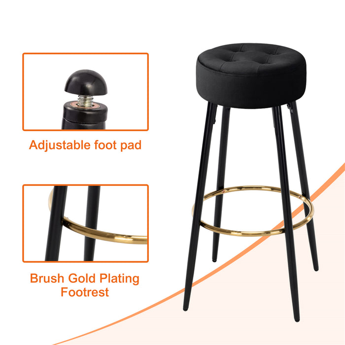 30-inch Minimalist Seattle Velvet Bar Stools