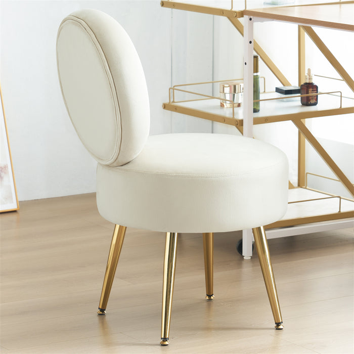 Eluislandy Velvet Upholstered Vanity Stool