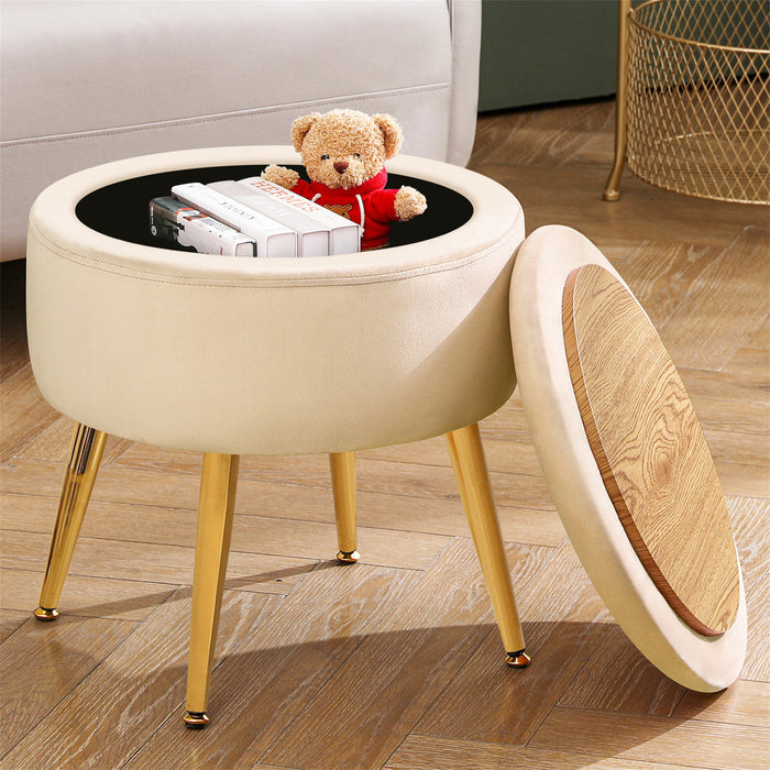 Marny Round Storage Stool