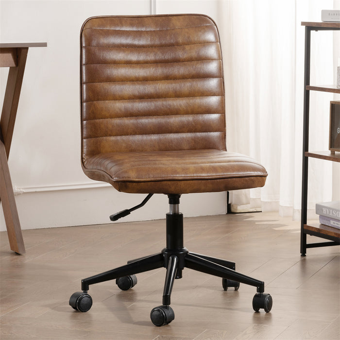 Auctin Upholstered Office Chair in Faux Leather