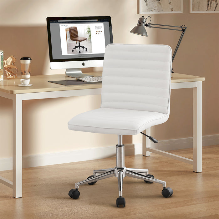 Auctin Upholstered Office Chair in Faux Leather