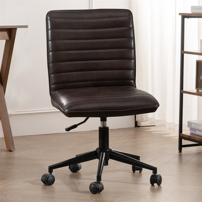 Auctin Upholstered Office Chair in Faux Leather