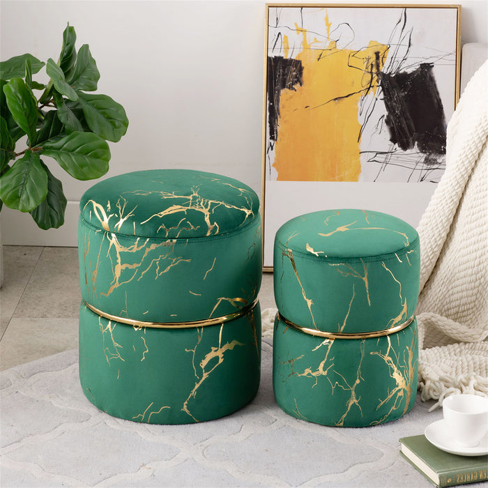 Sena Velvet Storage Ottoman