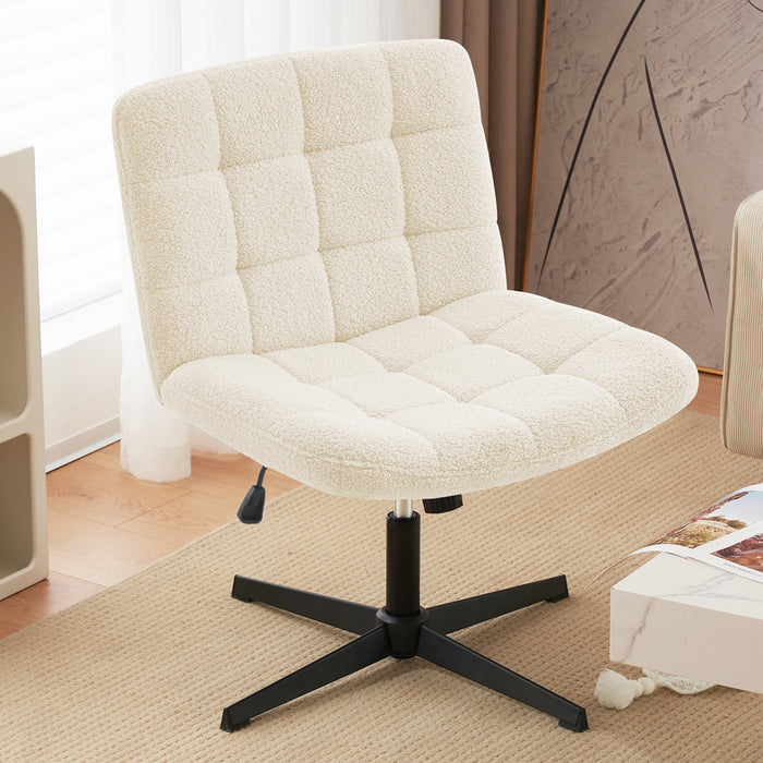 Yumaira Ergonomic Task Chair in Faux Teddy Sherpa