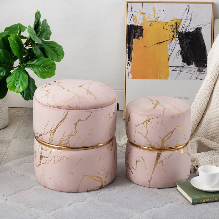 Sena Velvet Storage Ottoman