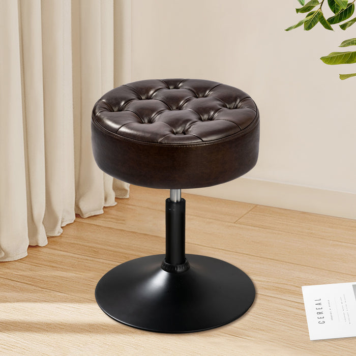 Leather deals vanity stool