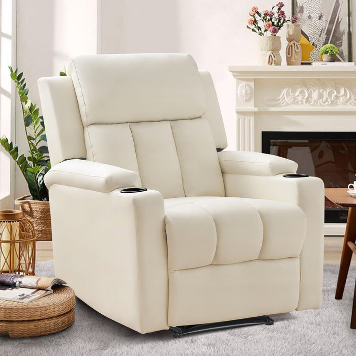 Cozy Overstuffed Upholstered Recliner