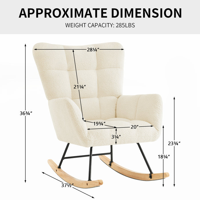 Anna Edsol Sherpa Upholstered Rocking Chair