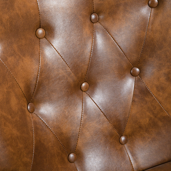 Ethelsville PU Leather Tufted Armchair