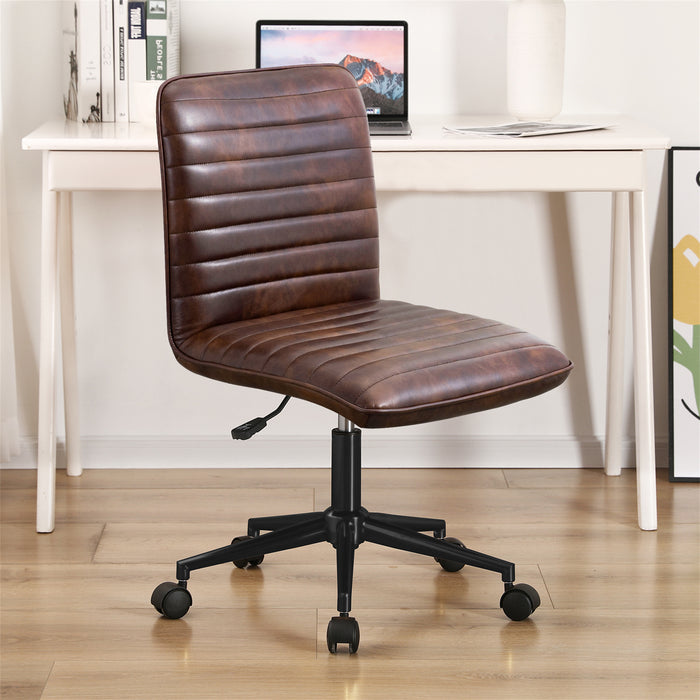 Auctin Upholstered Office Chair in Faux Leather