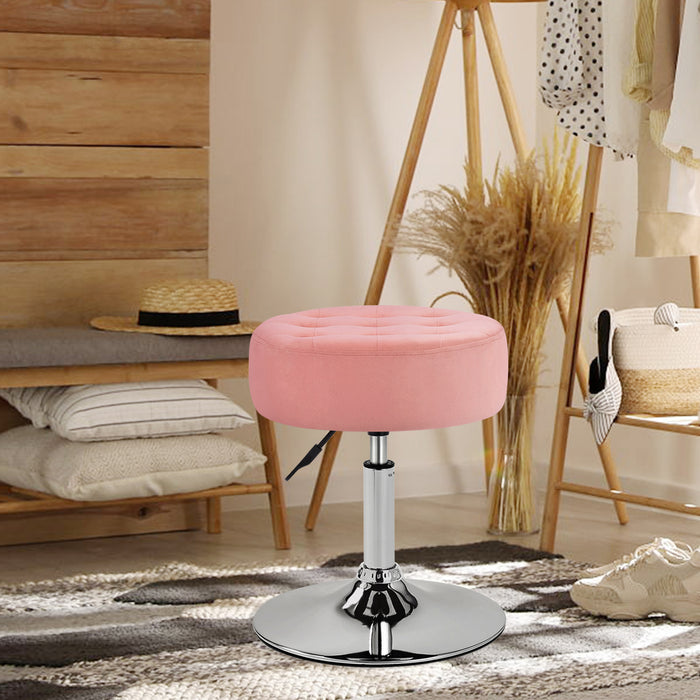 Pink vanity ottoman hot sale