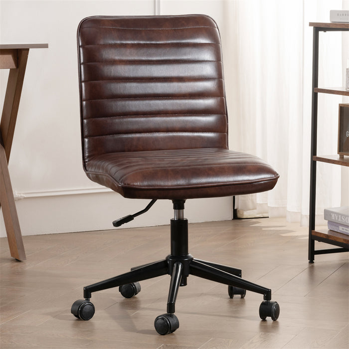 Auctin Upholstered Office Chair in Faux Leather