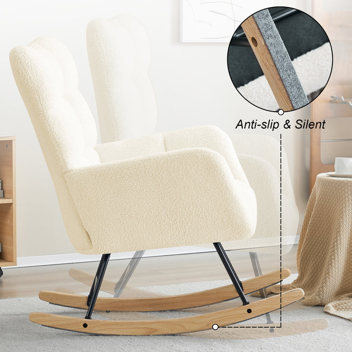 Anna Edsol Sherpa Upholstered Rocking Chair