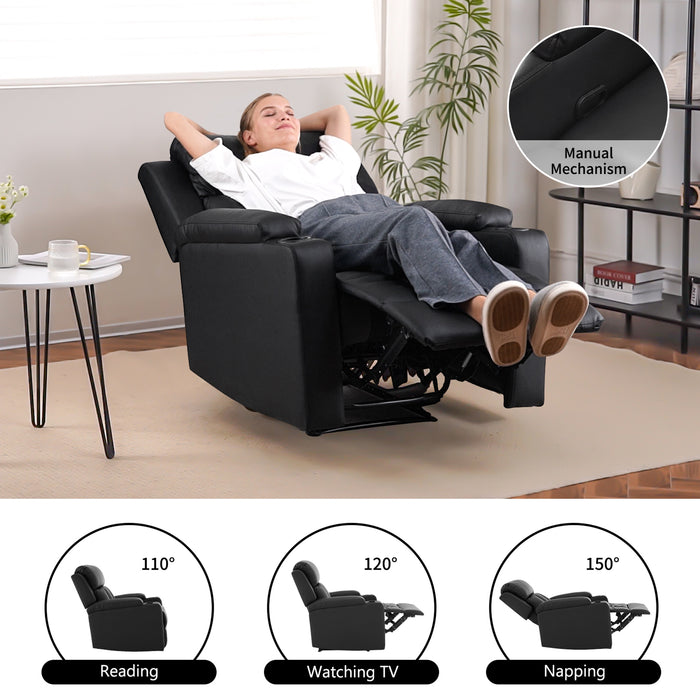 Cozy Overstuffed Upholstered Recliner