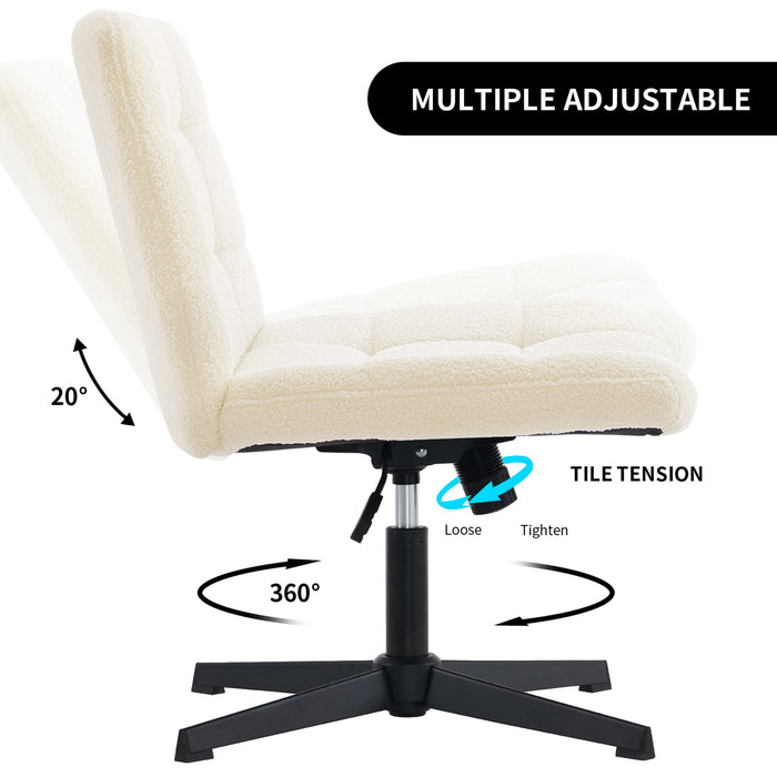 Yumaira Ergonomic Task Chair in Faux Teddy Sherpa