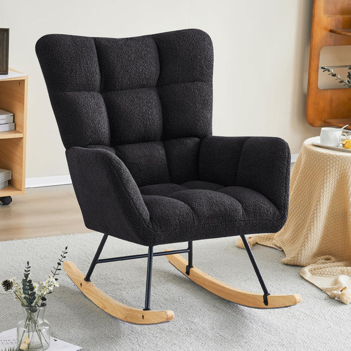 Anna Edsol Sherpa Upholstered Rocking Chair