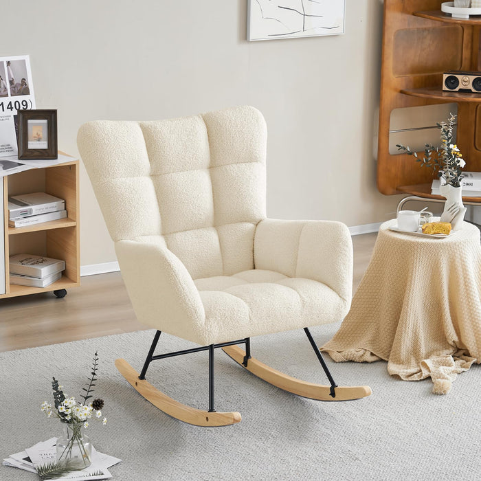 Anna Edsol Sherpa Upholstered Rocking Chair