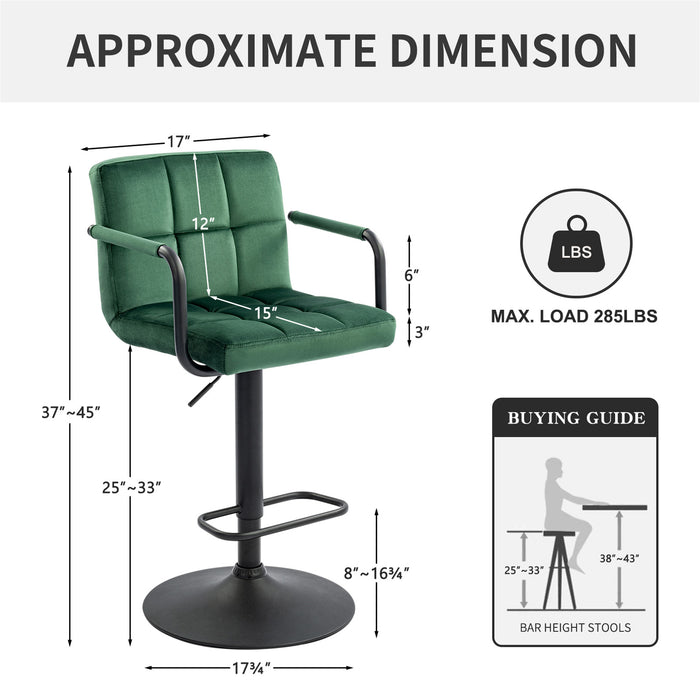 Crosdy Velvet Bar Stools