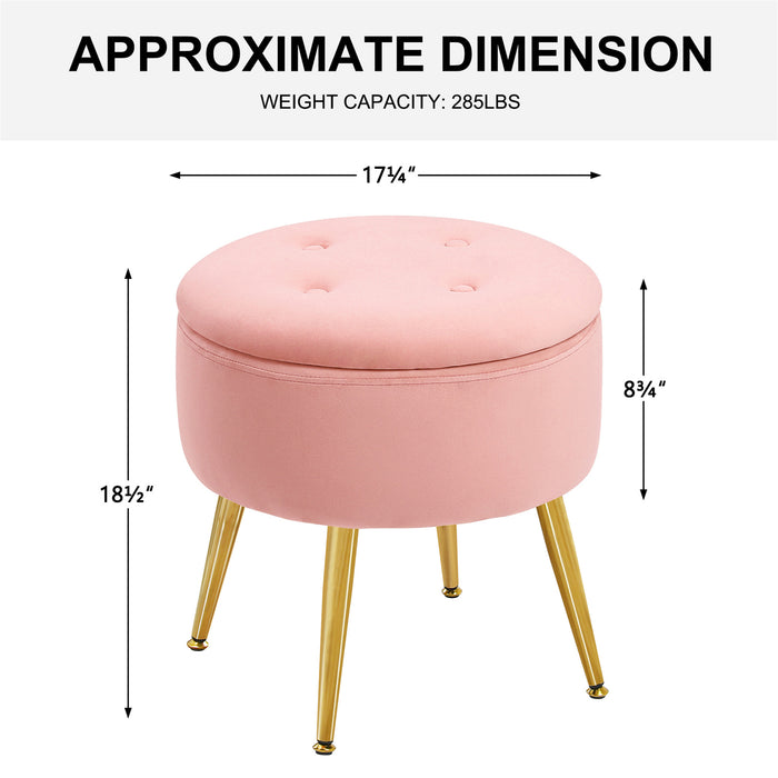 Marny Round Storage Stool