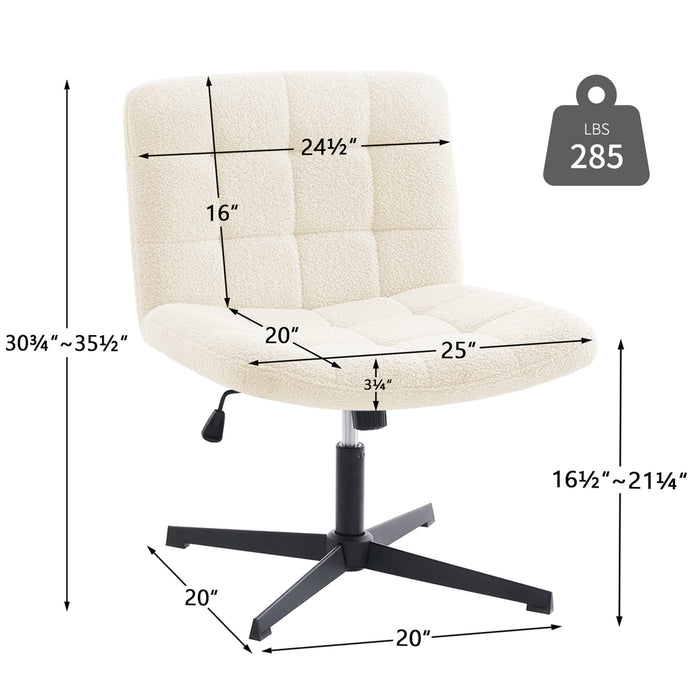 Yumaira Ergonomic Task Chair in Faux Teddy Sherpa